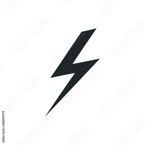 Lightning bolt icon. Flash symbol, thunderbolt, blitz lightnings strike sign. Electric energy black silhouettes, power concept. Vector isolated dynamic sports logo set