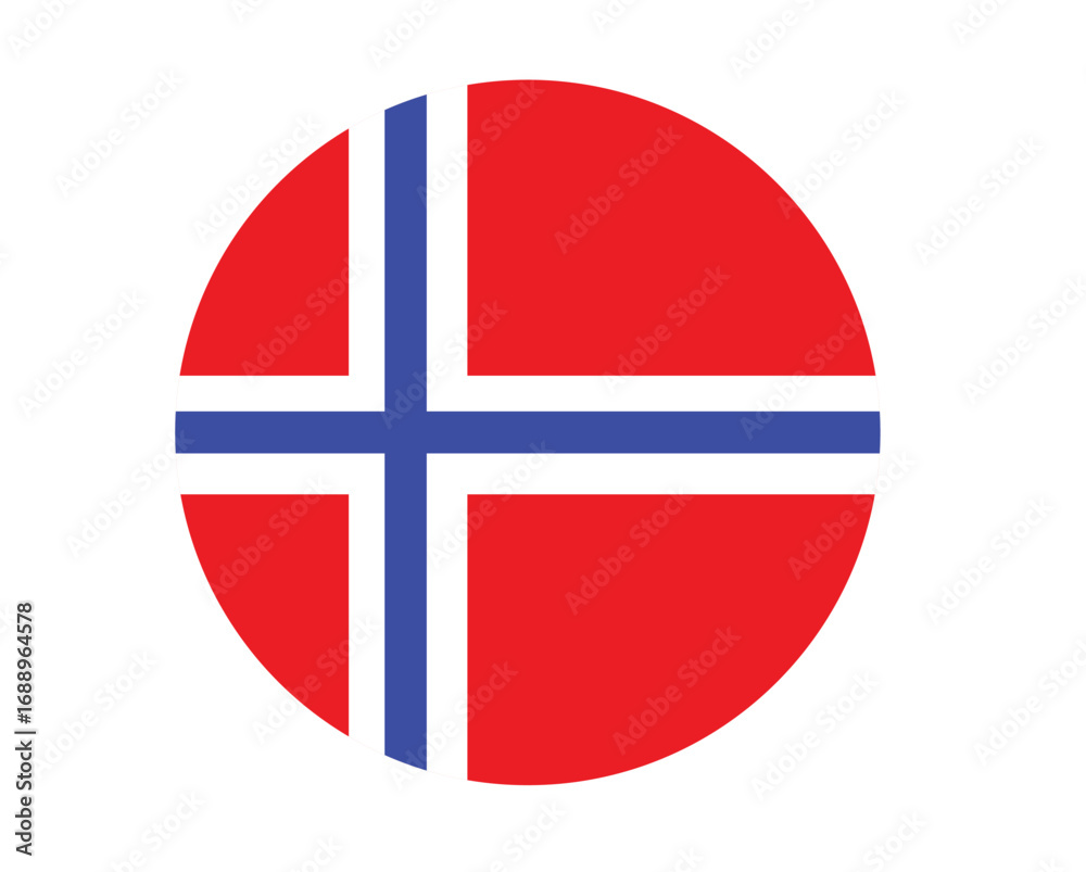 Obraz premium flag of norway on circle shape