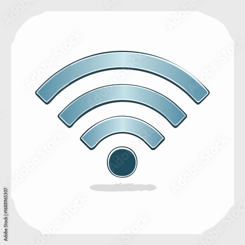 Minimalist WiFi Connection Icon - AI Generated