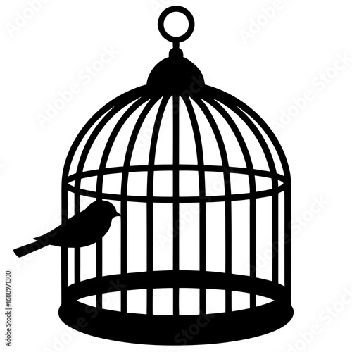 Bird Cage Vector Illustration