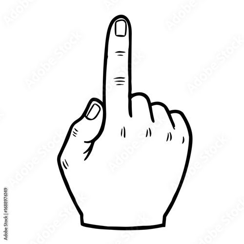 Vector illustration of hand pointing finger 