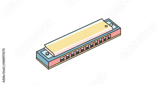 A Simple Rectangular Harmonica with Rows of Holes for Musical Performance
