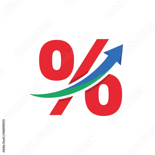 red percent sign