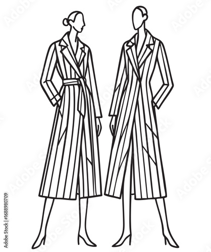 Abstract fashion models for design. Fashion, style, youth, beauty .Graphic, sketch drawing