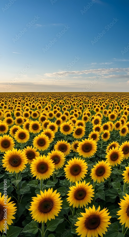 Fototapeta premium Vibrant Sunflower Field Wallpaper