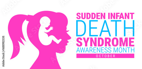 sudden infant death syndrome awareness month background, banner, card or poster design template is observed every year during October, to raise awareness about the mission. Vector illustration.