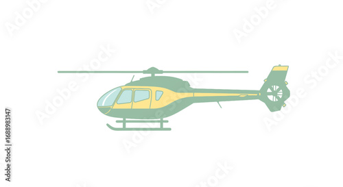 A Light Utility Helicopter with a Sleek Design and Advanced Aerodynamics for Versatile Aviation Applications