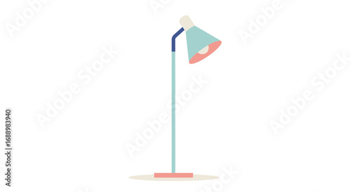 A Modern Minimalist Floor Lamp with a Cone-Shaped Shade and a Sturdy Rectangular Base Perfect for Living Rooms Bedrooms and Offices