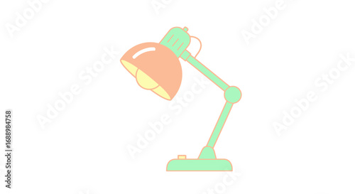 A Simple Modern Desk Lamp With An Adjustable Neck And A Warm Glow Illuminating The Workspace From Within