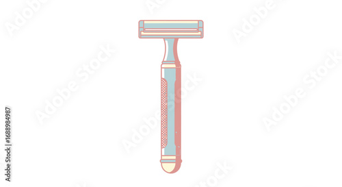 A Classic Double Edge Safety Razor With A Textured Handle For A Secure Grip And Smooth Shave