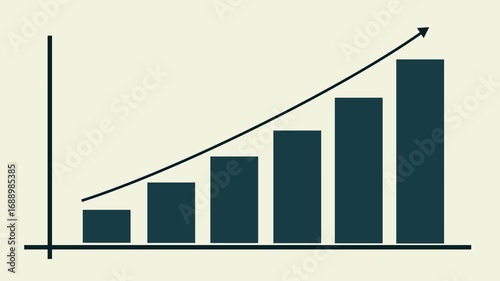 Business Growing Animation with bar chart
