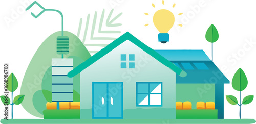 Modern Eco Home with Smart Technology and Solar Energy