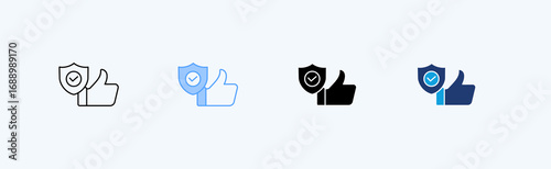 Reliable Multiple Icon Illustration Vector