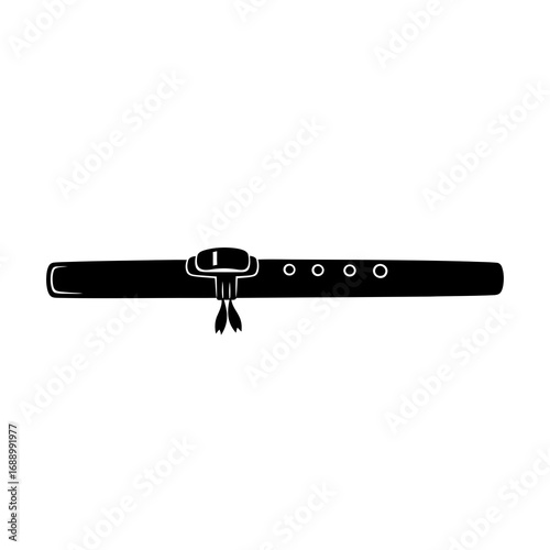vector illustration of a flute