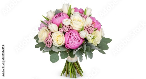 Beautiful Pink White Flower Bouquet Arrangement for Occasion