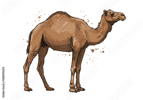 camel isolated on white