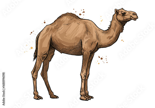 camel on white background