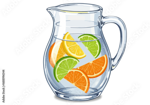 glass of water with lime
