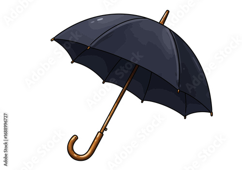 red umbrella isolated on white background