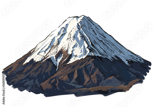 mountain fuji in winter