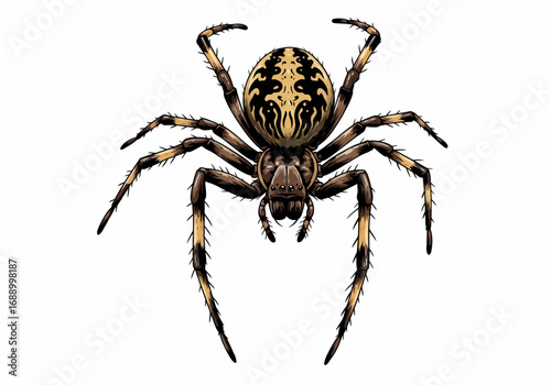spider isolated on white background