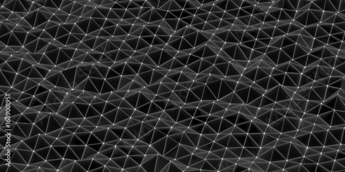 Foto Abstract geometric network pattern with dark triangles for modern design concepts