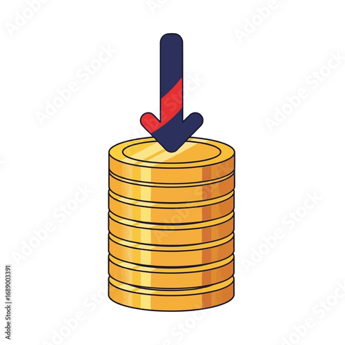 business graph on a white background