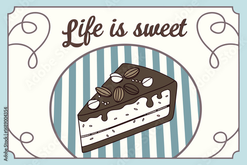 Indulge in a decadent slice of chocolate cake, a perfect treat to brighten your day.