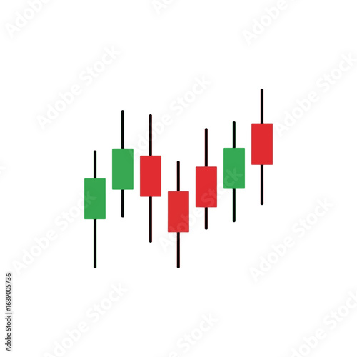 Candlestick chart illustrating price movements.