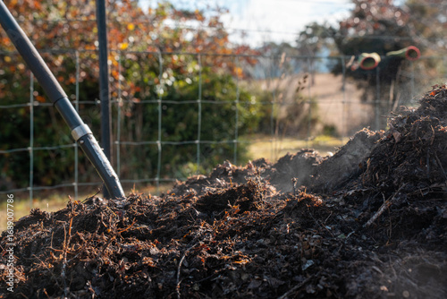 Wallpaper Mural soil Compost pile, organic thermophilic compost turning in Tasmania Australia Torontodigital.ca