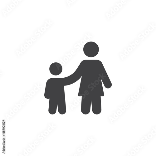 Single parent with child solid icon