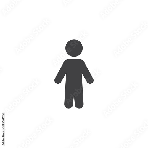 Teenager figure solid icon