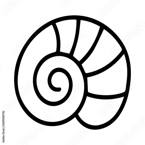 Nautical Seashell Line Art