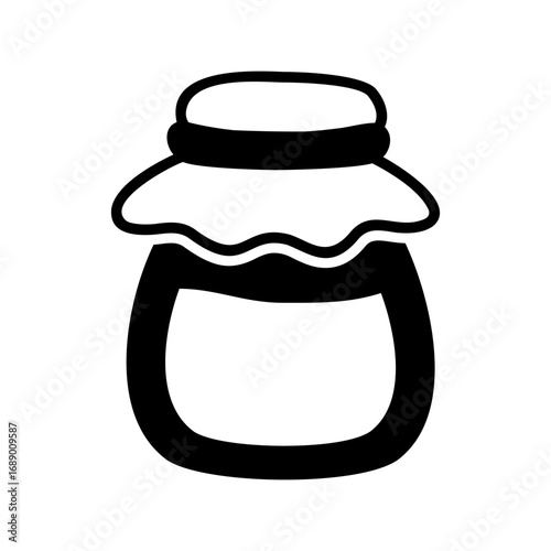 Homemade Jam Jar Outline Icon