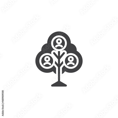 Family tree solid icon