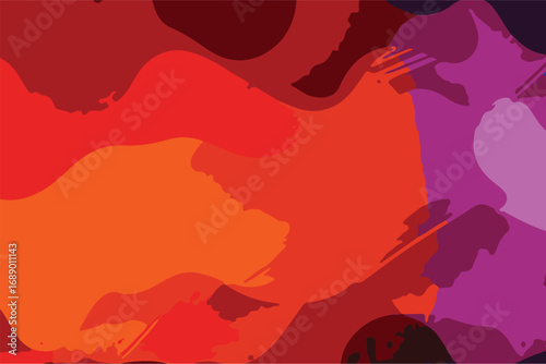 Abstract Red and Orange Paint Splatter Background