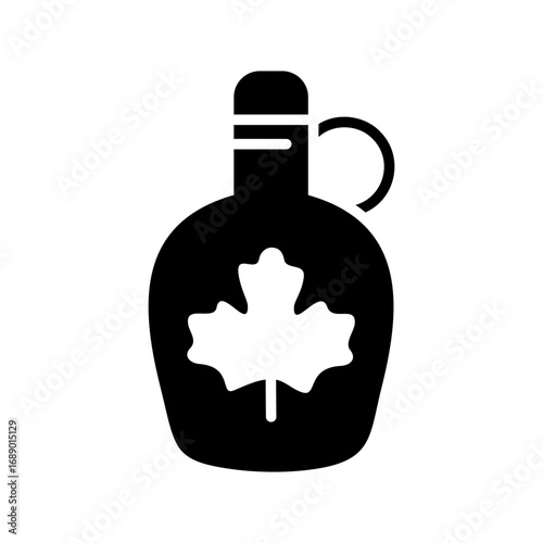 Natural Maple Syrup Bottle Outline Icon
