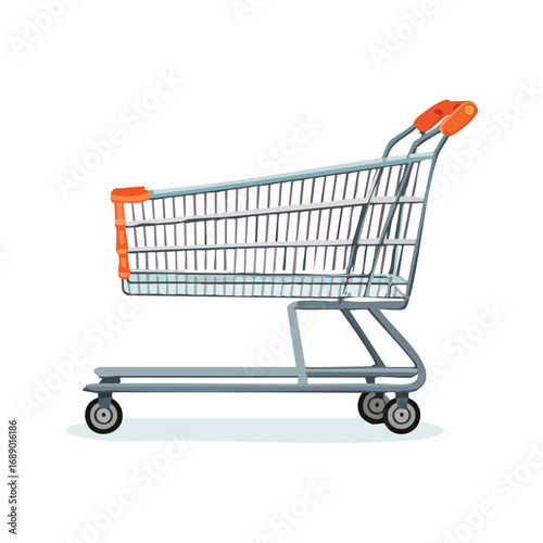 Realistic Shopping Cart for Supermarket and Store - AI Generated