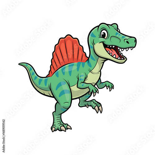Spinosaurus Aquatic Predator Dinosaur Illustration