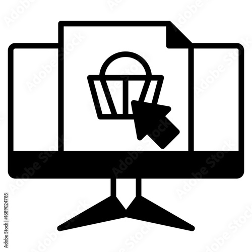 Web Shop outline mixed icon