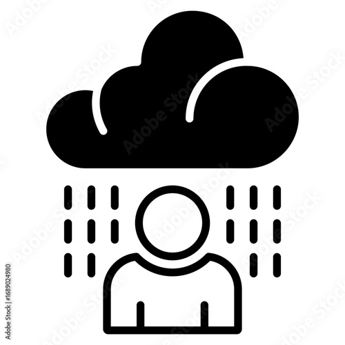 Disorder outline mixed icon