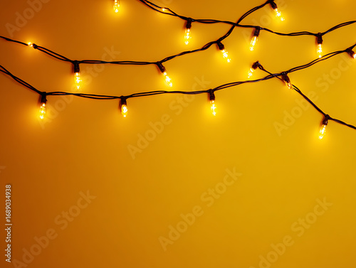 golden christmas lights