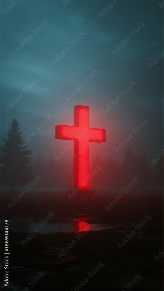 Fototapeta premium red cross light 56333