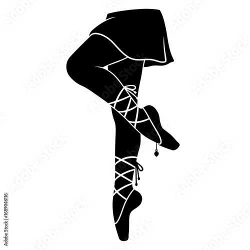 black and white vector illustration of a woman