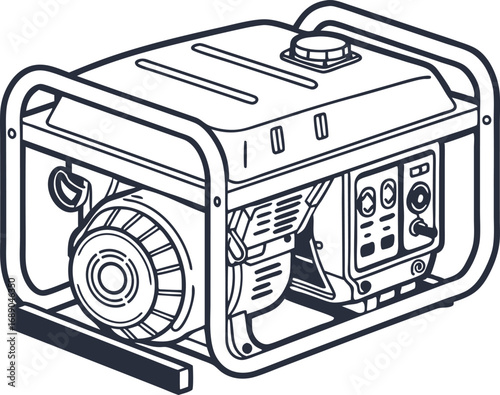 A retro vector illustration of an old black and white photography camera and radio with a tape cassette player