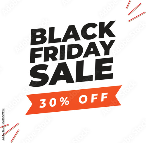 black friday sale banner with discount offer details