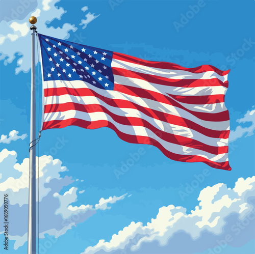 american flag waving in the wind,american flag