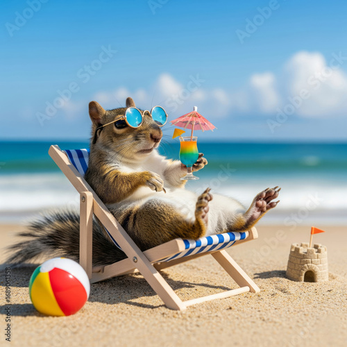 squirrel on the beach