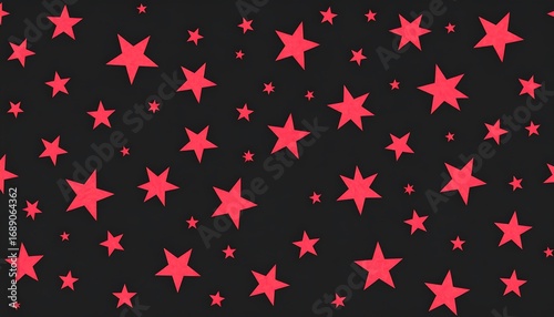 Red stars on a dark background