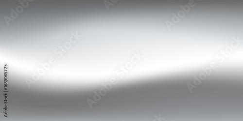 Modern silver foil background with metal mirror texture. Chrome gradient vector abstract